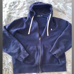 Navy blue polo hoodie